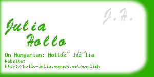 julia hollo business card